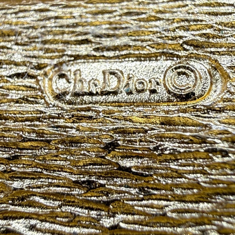 Vintage Christian Dior Brooch Leaf Gold Tone READ - Picture 12 of 12